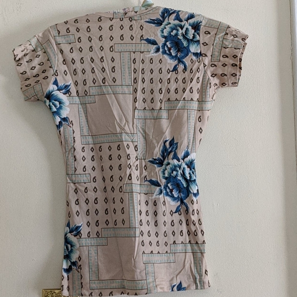 Vintage 1970s Vicki Volts stretchy Top with Scarf Medium - Picture 5 of 8